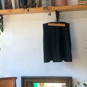 GNW A-line Grey & Black Sweater Skirt Sz M